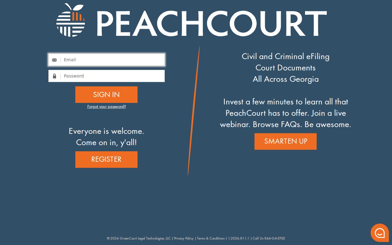 Gordon County case search PeachCourt login