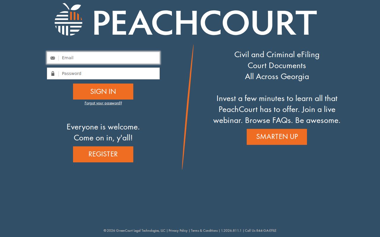 Gordon County PeachCourt case search route