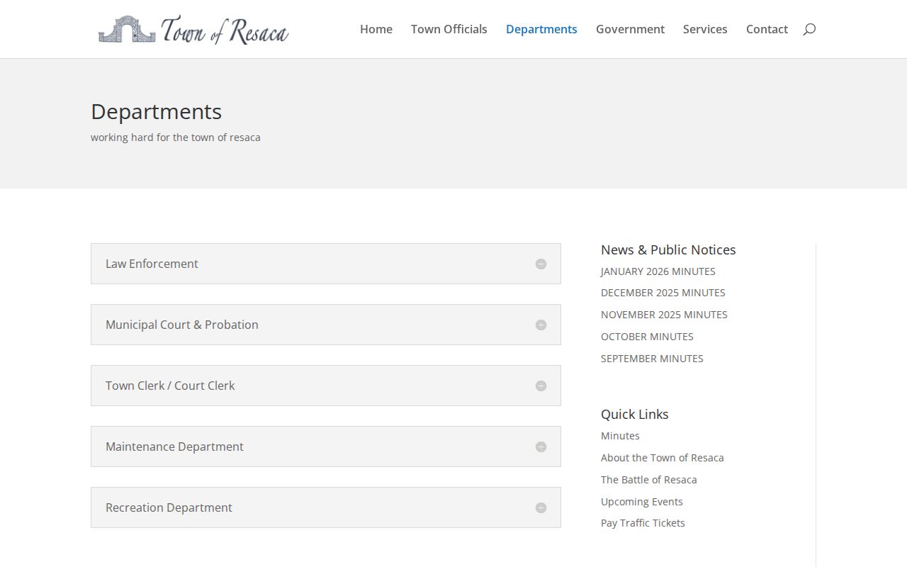 Resaca court docket municipal departments source