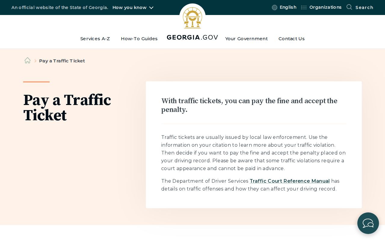 Gordon County traffic ticket payment guidance